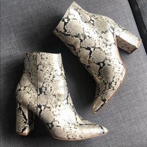 Aldo Snakeskin Heeled Boot